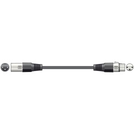 Qtx DMX lighting lead, 3-pin XLR plug to 3-pin XLR socket - 1.5m