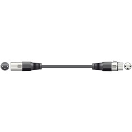Qtx DMX lighting lead, 3-pin XLR plug to 3-pin XLR socket - 20.0m