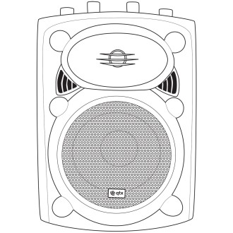 Qtx QR8K active moulded speaker cabinet - 80Wmax