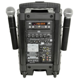Qtx PAV8 portable PA set + 2 UHF mics, CD/DVD, USB/SD & Bluetooth