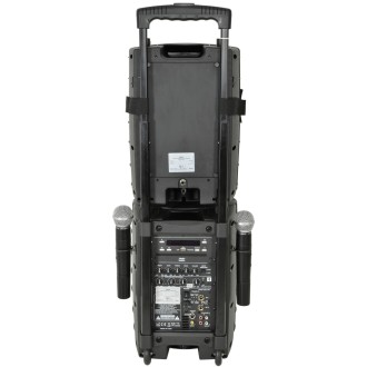 Qtx PAV8 portable PA set + 2 UHF mics, CD/DVD, USB/SD & Bluetooth