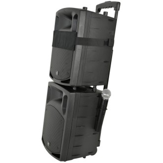 Qtx PAV8 portable PA set + 2 UHF mics, CD/DVD, USB/SD & Bluetooth