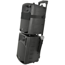 Qtx PAV8 portable PA set + 2 UHF mics, CD/DVD, USB/SD & Bluetooth