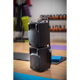 Qtx PAV8 portable PA set + 2 UHF mics, CD/DVD, USB/SD & Bluetooth