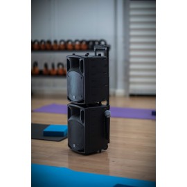 Qtx PAV8 portable PA set + 2 UHF mics, CD/DVD, USB/SD & Bluetooth