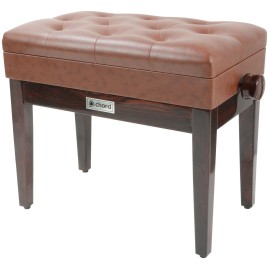 Chord Piano bench with storage - brown