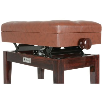 Chord Piano bench with storage - brown