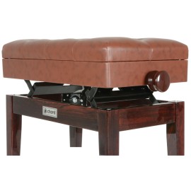 Chord Piano bench with storage - brown