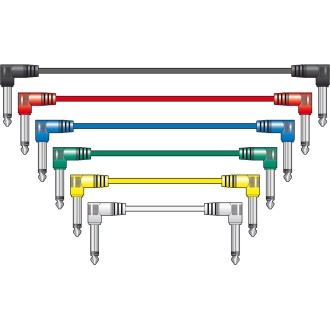 Chord Patch Leads Multicolour 6 pcs 0.5m