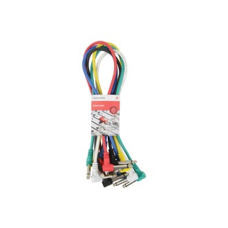 Chord Patch Leads Multicolour 6 pcs 0.5m