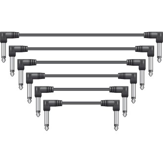 Chord Patch Leads Black 6 pcs 1.0m