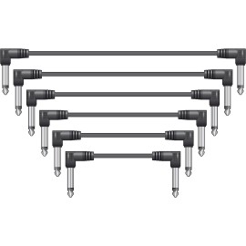 Chord Patch Leads Black 6 pcs 1.0m