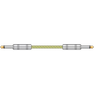 Chord Braided Guitar Lead Grey/Gold 3m