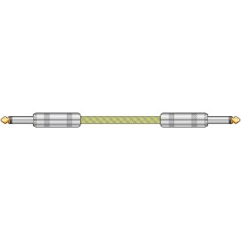 Chord Braided Guitar Lead Grey/Gold 3m