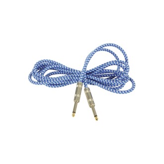 Chord Braided Guitar Lead Blue/White 3m