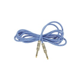 Chord Braided Guitar Lead Blue/White 3m