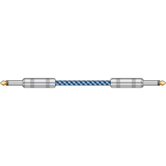 Chord Braided Guitar Lead Blue/White 3m