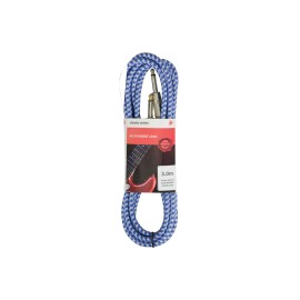 Chord Braided Guitar Lead Blue/White 3m