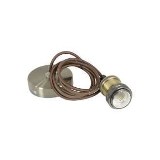 Lyyt E27 Pendant Cord Set Antique Brass