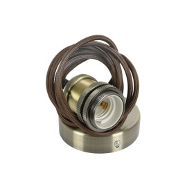 Lyyt E27 Pendant Cord Set Antique Brass