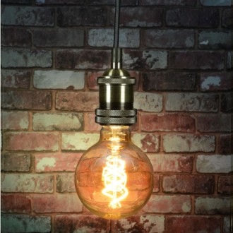 Lyyt E27 Pendant Cord Set Antique Brass