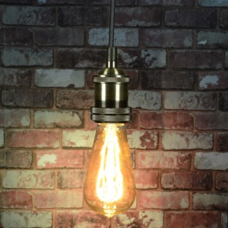 Lyyt E27 Pendant Cord Set Antique Brass