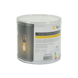 Lyyt E27 Pendant Cord Set Antique Gold