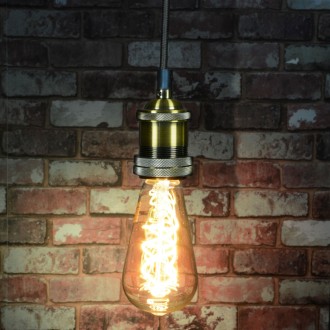 Lyyt E27 Pendant Cord Set Antique Gold