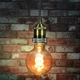Lyyt E27 Pendant Cord Set Antique Gold