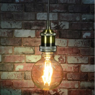 Lyyt E27 Pendant Cord Set Antique Gold
