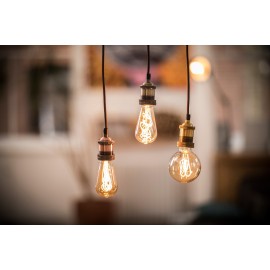 Lyyt E27 Pendant Cord Set Antique Gold