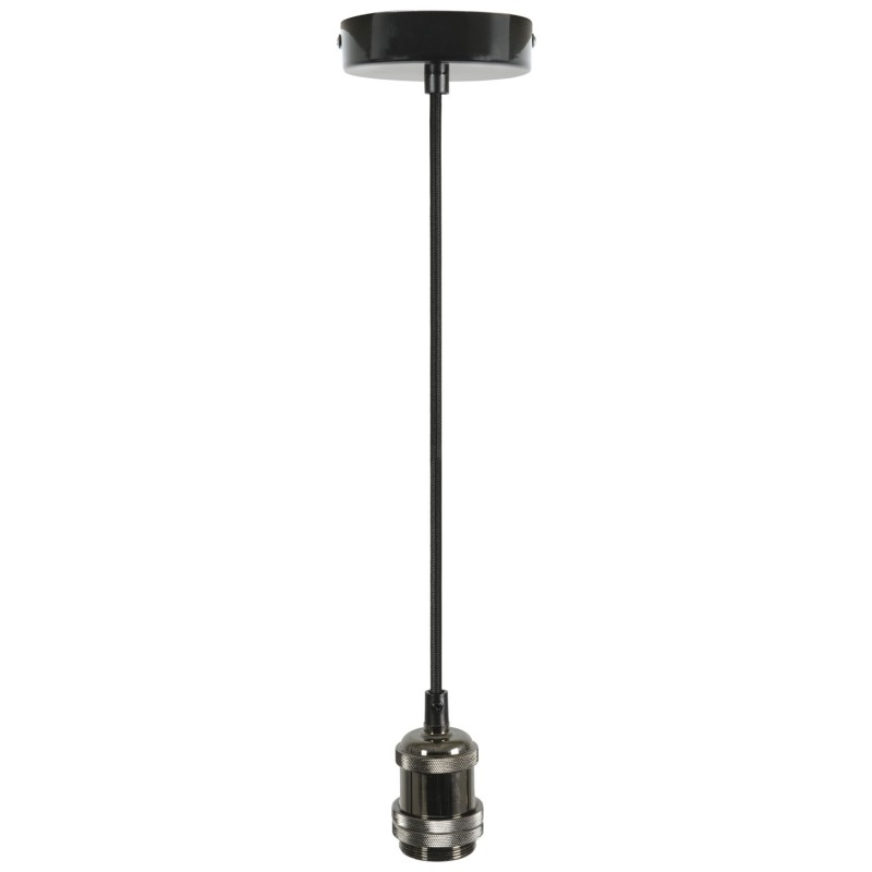 Lyyt E27 Pendant Cord Set Black Chrome