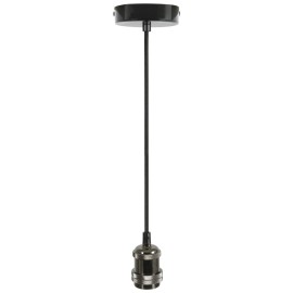 Lyyt E27 Pendant Cord Set Black Chrome