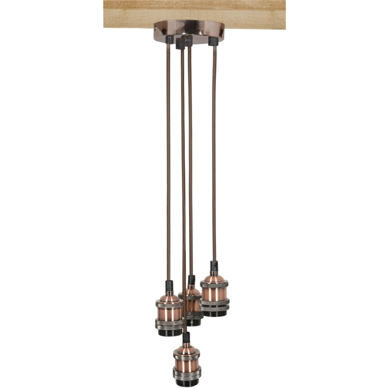 Lyyt Quad E27 Pendant Cord Set Antique Copper