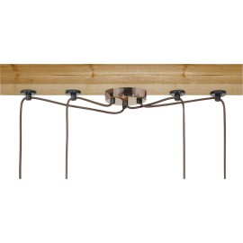 Lyyt Quad E27 Pendant Cord Set Antique Copper