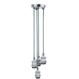 Lyyt Quad E27 Pendant Cord Set Bright Silver