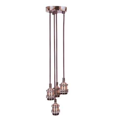 Lyyt Quad E27 Pendant Cord Set Bright Copper