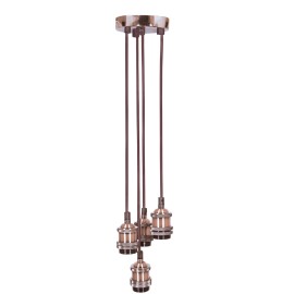 Lyyt Quad E27 Pendant Cord Set Bright Copper