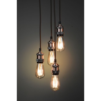 Lyyt Quad E27 Pendant Cord Set Antique Copper