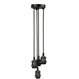 Lyyt Quad E27 Pendant Cord Set Black Chrome