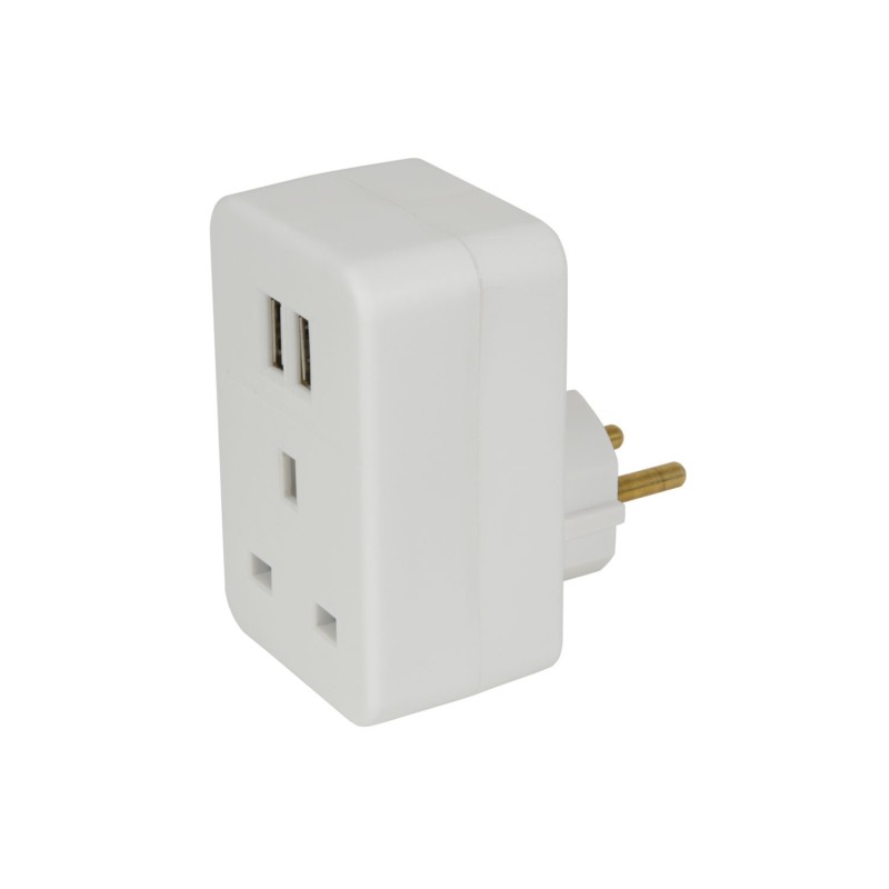 Mercury EU Travel Adaptor with Twin USB