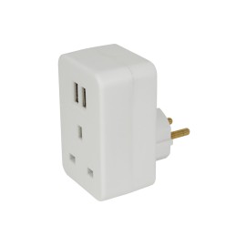 Mercury EU Travel Adaptor with Twin USB