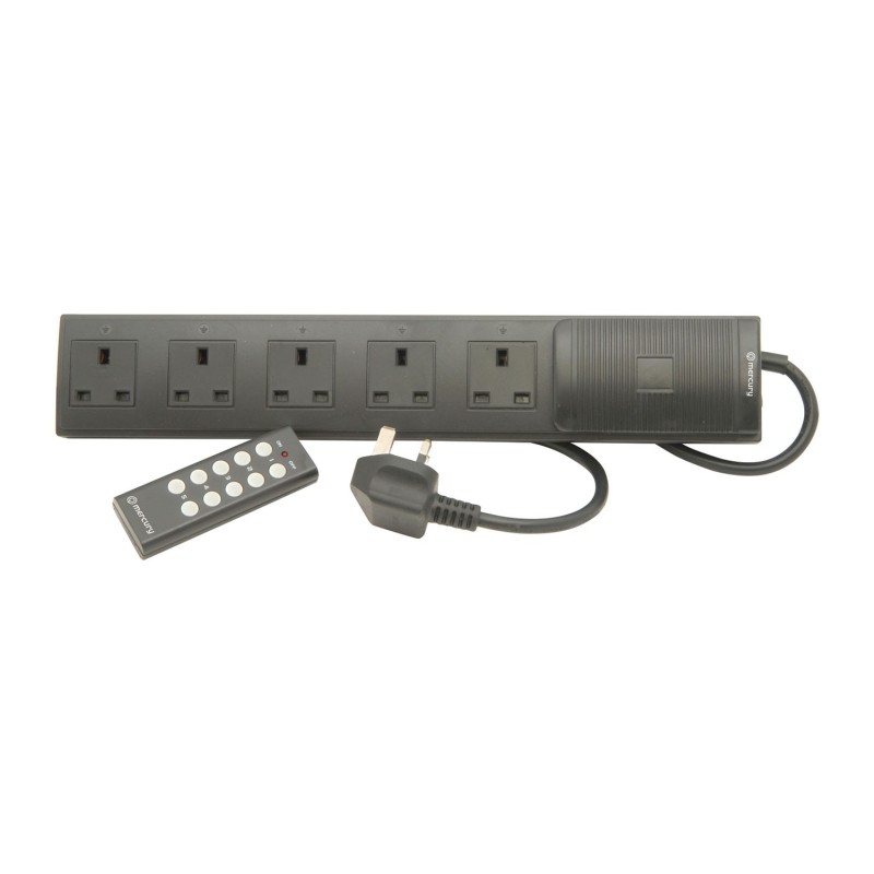 Mercury 5 way Remote controlled extension gang