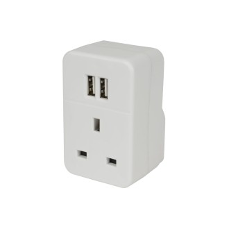 Mercury EU Travel Adaptor with Twin USB