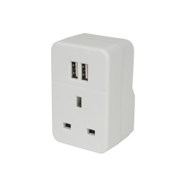Mercury EU Travel Adaptor with Twin USB