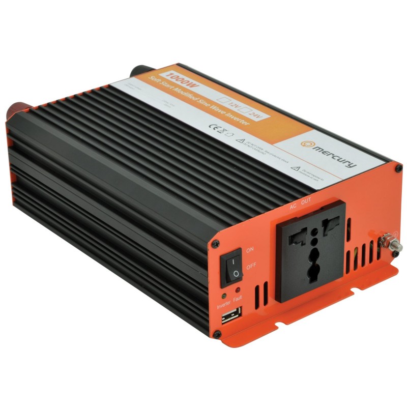 Mercury 12Vdc 1000W Modified Sine Wave Inverter