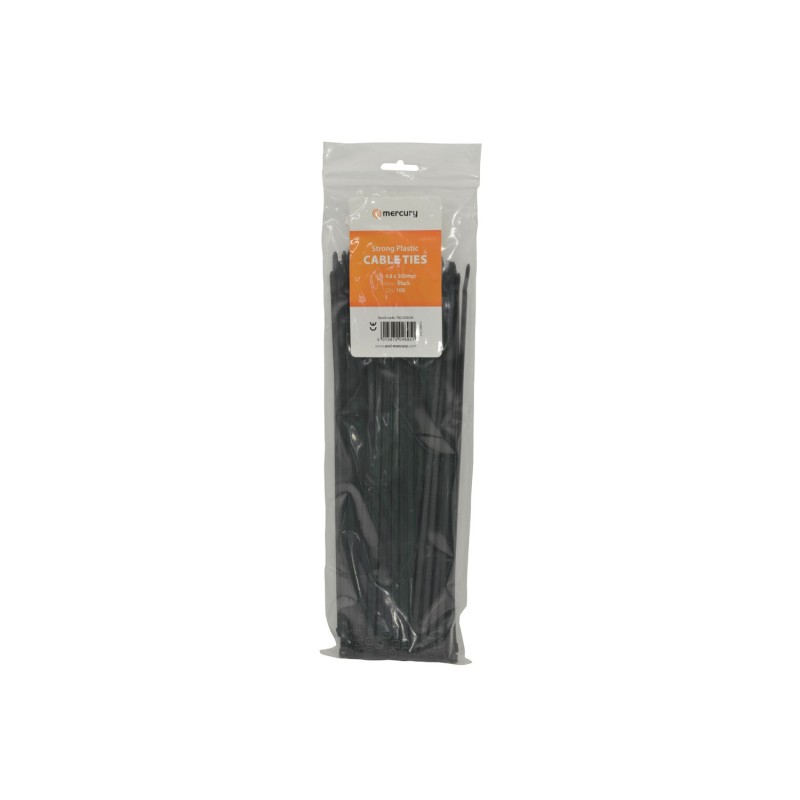 Mercury CTB48300 cable ties 4.8 x 300mm, black - bag of 100