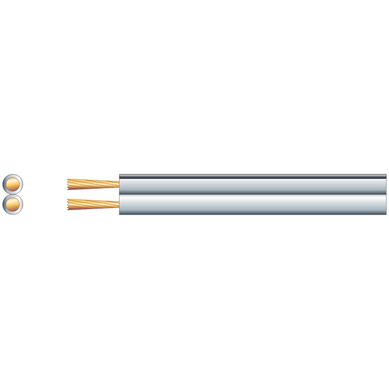 Mercury Heavy Duty Fig 8 Speaker Cable, 2 x (79 x 0.18mmØ)