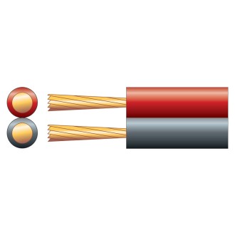 Mercury Fig 8 Power/Speaker Cable, 2 x (130 x 0.18mmØ, 50m reel)