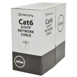 Mercury Cat6 U/UTP Network Cable 305m Grey